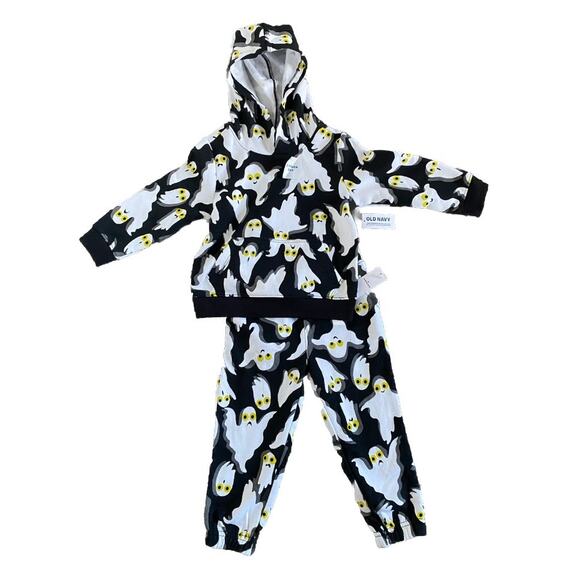 Toddler 2T Ghosts Halloween Sweatsuit- NWT - Picture 1 of 5